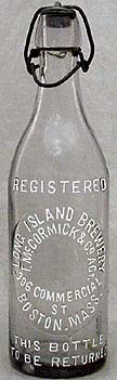 LONG ISLAND BREWERY EMBOSSED BEER BOTTLE