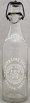 WILLIAM SMITH & SONS BREWING COMPANY EMBOSSED BEER BOTTLE