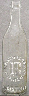 OLD COLONY BREWING COMPANY EMBOSSED BEER BOTTLE