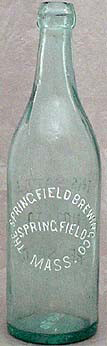 SPRINGFIELD BREWING COMPANY EMBOSSED BEER BOTTLE
