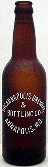 THE ANNAPOLIS BREWING & BOTTLING COMPANY EMBOSSED BEER BOTTLE