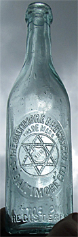 THE BALTIMORE BREWING COMPANY EMBOSSED BEER BOTTLE