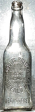 IROQUOIS BREWING COMPANY EMBOSSED BEER BOTTLE