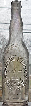 MONUMENTAL BREWING COMPANY EMBOSSED BEER BOTTLE