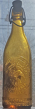THE NATIONAL BREWING COMPANY EMBOSSED BEER BOTTLE