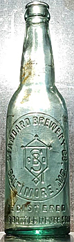 THE STANDARD BREWERY COMPANY EMBOSSED BEER BOTTLE