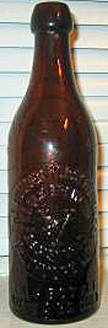 THE VON DER HORST BREWING COMPANY EAGLE BREWERY EMBOSSED BEER BOTTLE