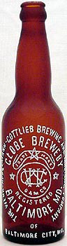 THE WEHR HOBELMANN GOTTLIEB BREWING AND MALTING COMPANY EMBOSSED BEER BOTTLE