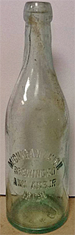 MICHIGAN UNION BREWING COMPANY EMBOSSED BEER BOTTLE