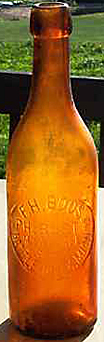 F. H. BOOS PH. BEST MILWAUKEE BEER EMBOSSED BEER BOTTLE