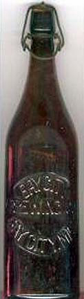 BAY CITY BREWING COMPANY EMBOSSED BEER BOTTLE