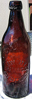 BAY CITY BREWING COMPANY EMBOSSED BEER BOTTLE