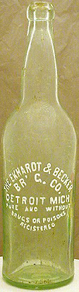 THE EKHARDT & BECKER BREWING COMPANY EMBOSSED BEER BOTTLE