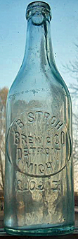 B. STROH BREWING COMPANY EMBOSSED BEER BOTTLE