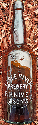EAGLE RIVER BREWERY EMBOSSED BEER BOTTLE