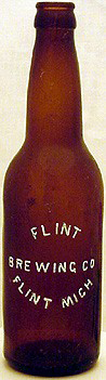 FLINT BREWING COMPANY EMBOSSED BEER BOTTLE
