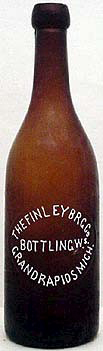 THE FINLEY BREWING COMPANY EMBOSSED BEER BOTTLE