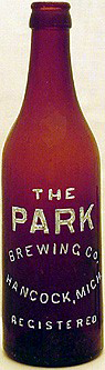 THE PARK BREWING COMPANY EMBOSSED BEER BOTTLE