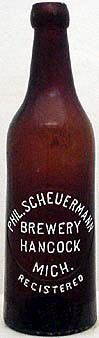 PHIL. SCHEUERMANN BREWERY EMBOSSED BEER BOTTLE