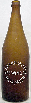 GRAND VALLEY BREWING COMPANY EMBOSSED BEER BOTTLE