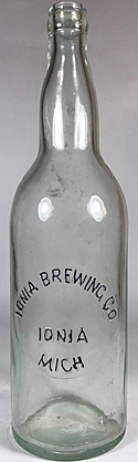 IONIA BREWING COMPANY EMBOSSED BEER BOTTLE