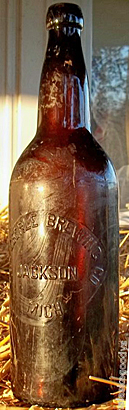 THE EBERLE BREWING COMPANY EMBOSSED BEER BOTTLE