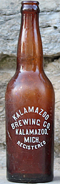 KALAMAZOO BREWING COMPANY EMBOSSED BEER BOTTLE