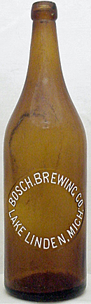 BOSCH BREWING COMPANY EMBOSSED BEER BOTTLE