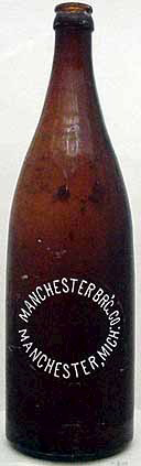 MANCHESTER BREWING COMPANY EMBOSSED BEER BOTTLE