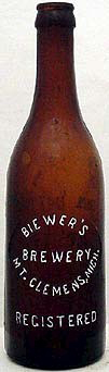 BIEWER'S BREWERY EMBOSSED BEER BOTTLE