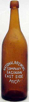 NATIONAL BREWING COMPANY EMBOSSED BEER BOTTLE
