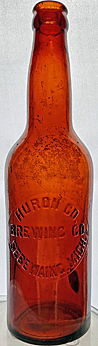 HURON COUNTY BREWING COMPANY BEER EMBOSSED BEER BOTTLE