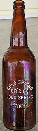 COLD SPRING BREWING COMPANY EMBOSSED BEER BOTTLE