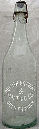 DULUTH BREWING & MALTING COMPANY EMBOSSED BEER BOTTLE