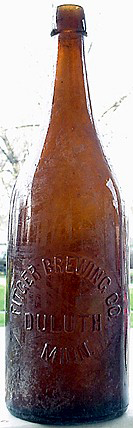 FITGER BREWING COMPANY EMBOSSED BEER BOTTLE