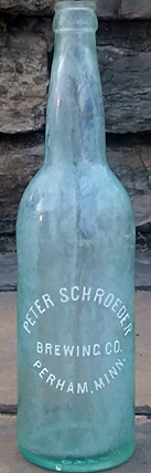PETER SCHROEDER BREWING COMPANY EMBOSSED BEER BOTTLE