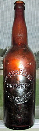 WILLIAM SCHELLHAS BREWING COMPANY EMBOSSED BEER BOTTLE