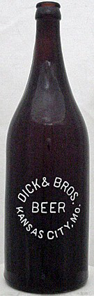 DICK & BROTHERS BEER EMBOSSED BEER BOTTLE