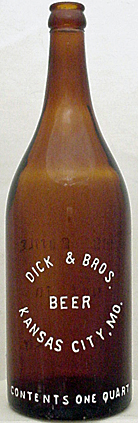 DICK & BROTHERS BEER EMBOSSED BEER BOTTLE