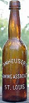 E. ANHEUSER COMPANY BREWING ASSOCIATION EMBOSSED BEER BOTTLE