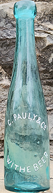 C. PAULY & COMPANY WITHE BEER EMBOSSED BEER BOTTLE