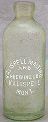KALISPELL MALTING AND BREWING COMPANY EMBOSSED BEER BOTTLE