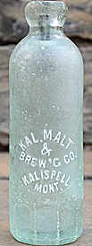 KALISPELL MALTING AND BREWING COMPANY EMBOSSED BEER BOTTLE