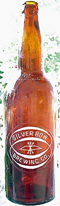SILVER BOW BREWING COMPANY EMBOSSED BEER BOTTLE