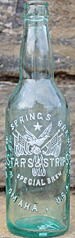 WILLOW SPRINGS BREWING COMPANY EMBOSSED BEER BOTTLE