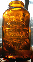 EXTRA DRY RHEINGOLD LAGER BEER EMBOSSED BEER BOTTLE