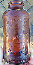 RUPPERT KNICKERBOCKER BIG TOP BEER EMBOSSED BEER BOTTLE