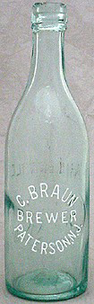 C. BRAUN BREWER EMBOSSED BEER BOTTLE