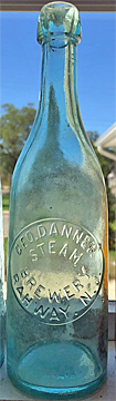 GEORGE DANNER STEAM BREWERY EMBOSSED BEER BOTTLE