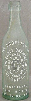 THE EAGLE BREWING COMPANY OF NEWARK, N.J. EMBOSSED BEER BOTTLE